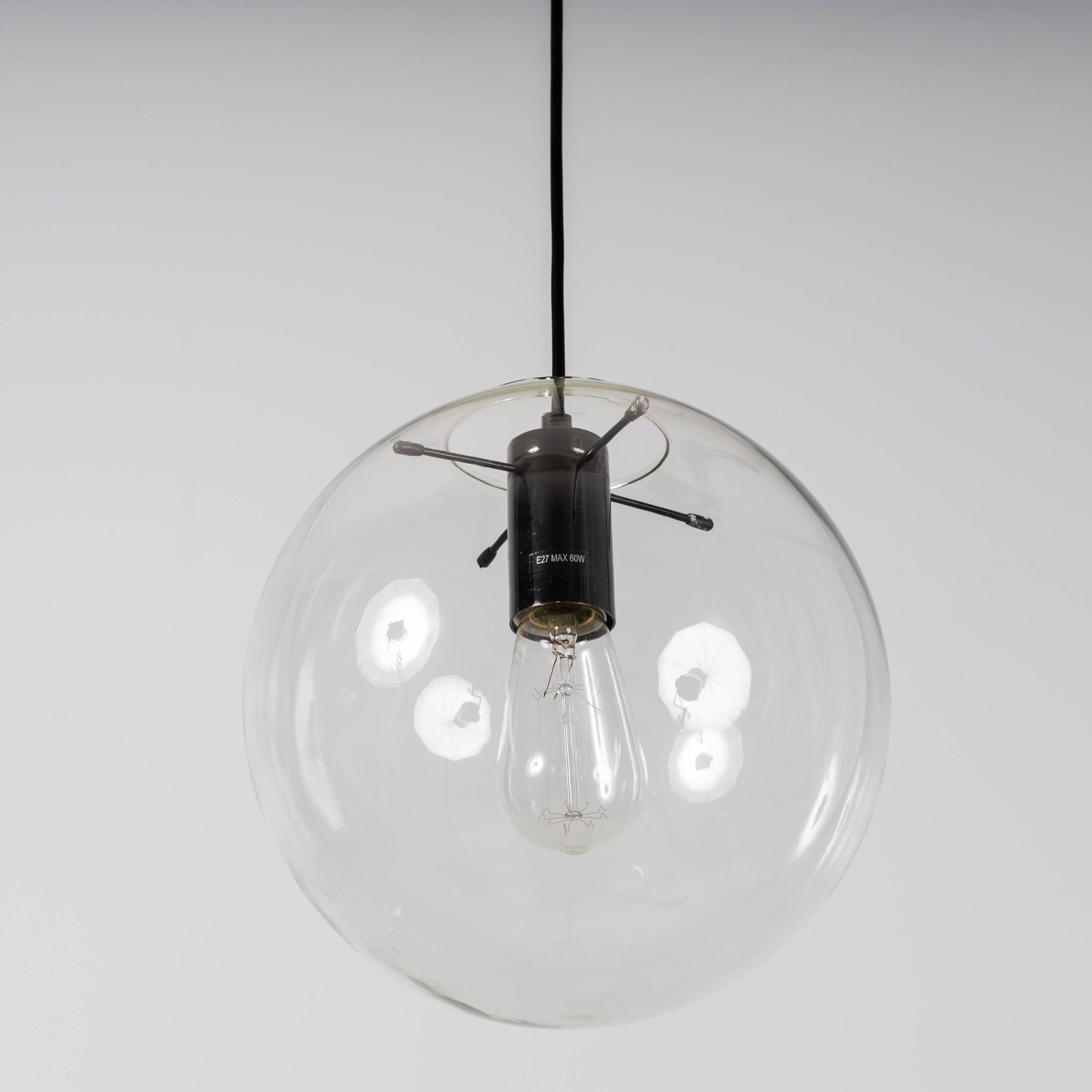 Ariana Glass Pendant Light - Pearl Black gallery detail image
