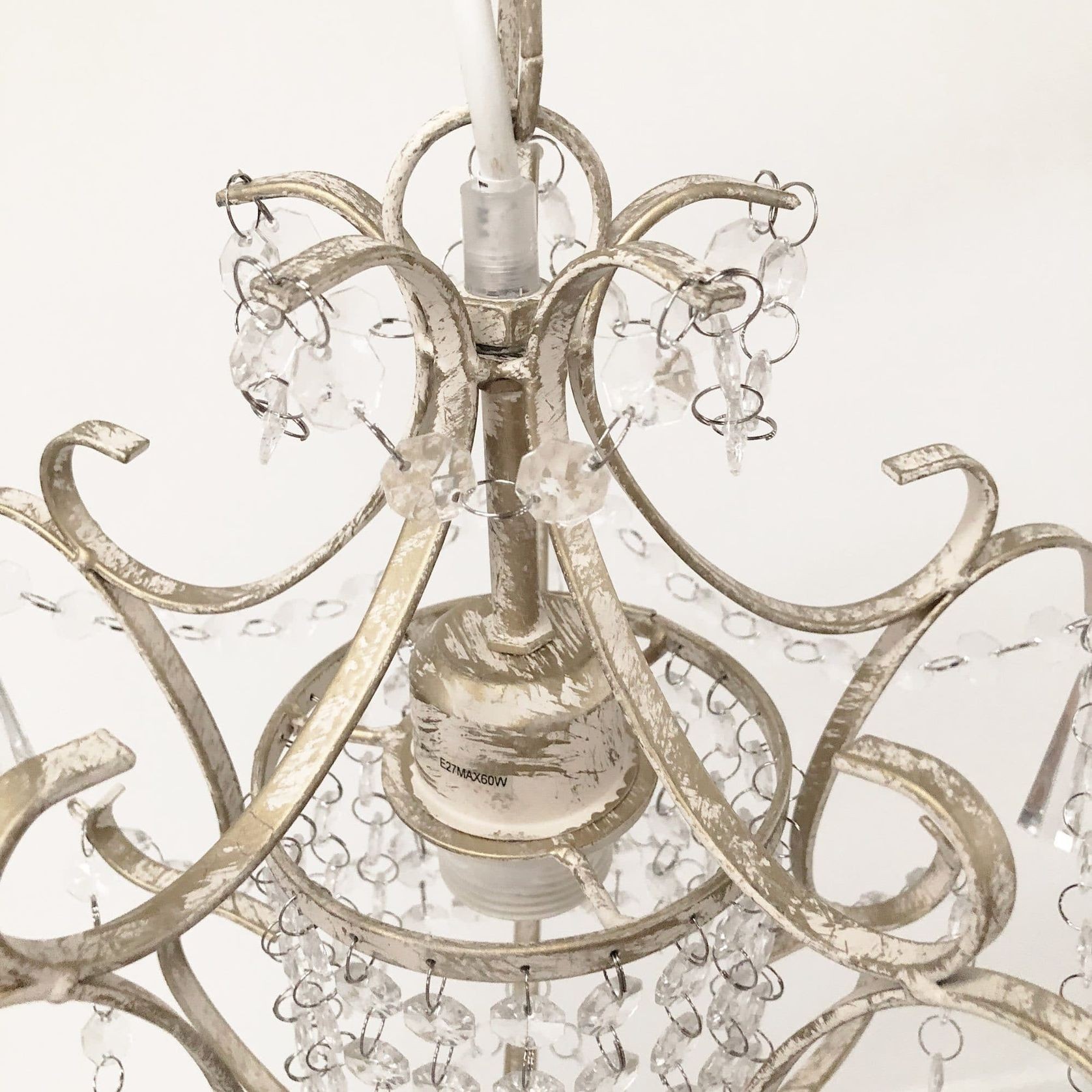 Zara Chandelier - Distressed Cream gallery detail image