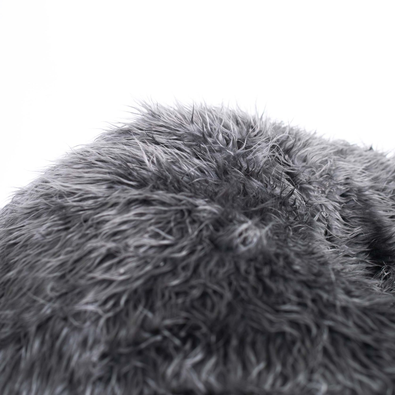 Fur Bean Bag - Charcoal Grey Polo gallery detail image
