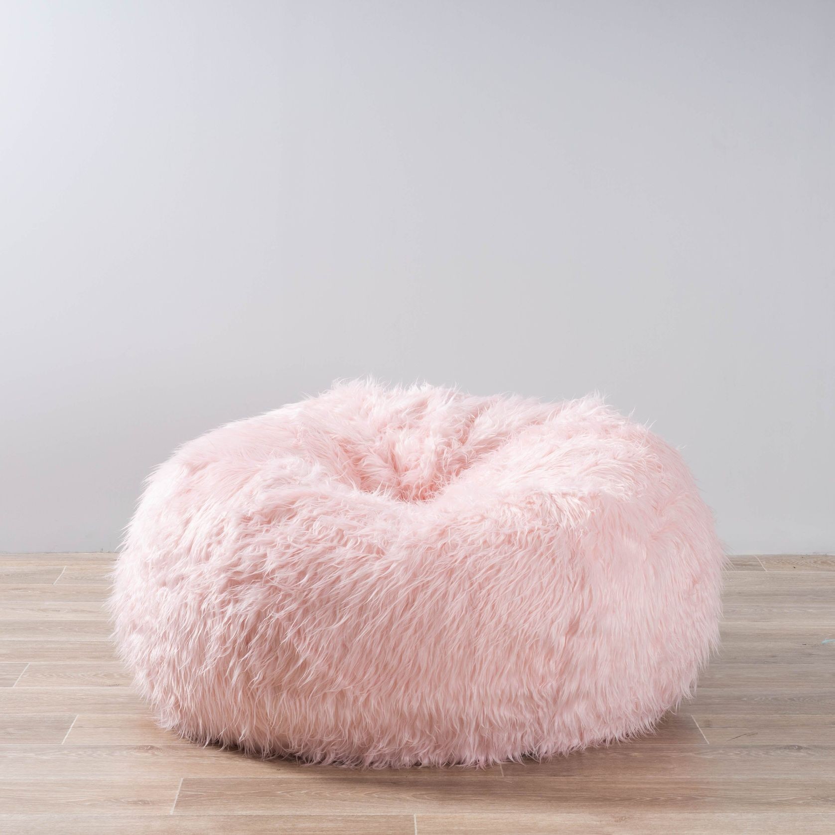 Fur Bean Bag - Soft Pink Polo gallery detail image
