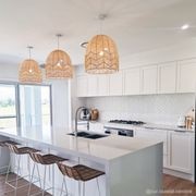Natural Rattan Lace Pendant Light - Amalfi - 2 Sizes gallery detail image