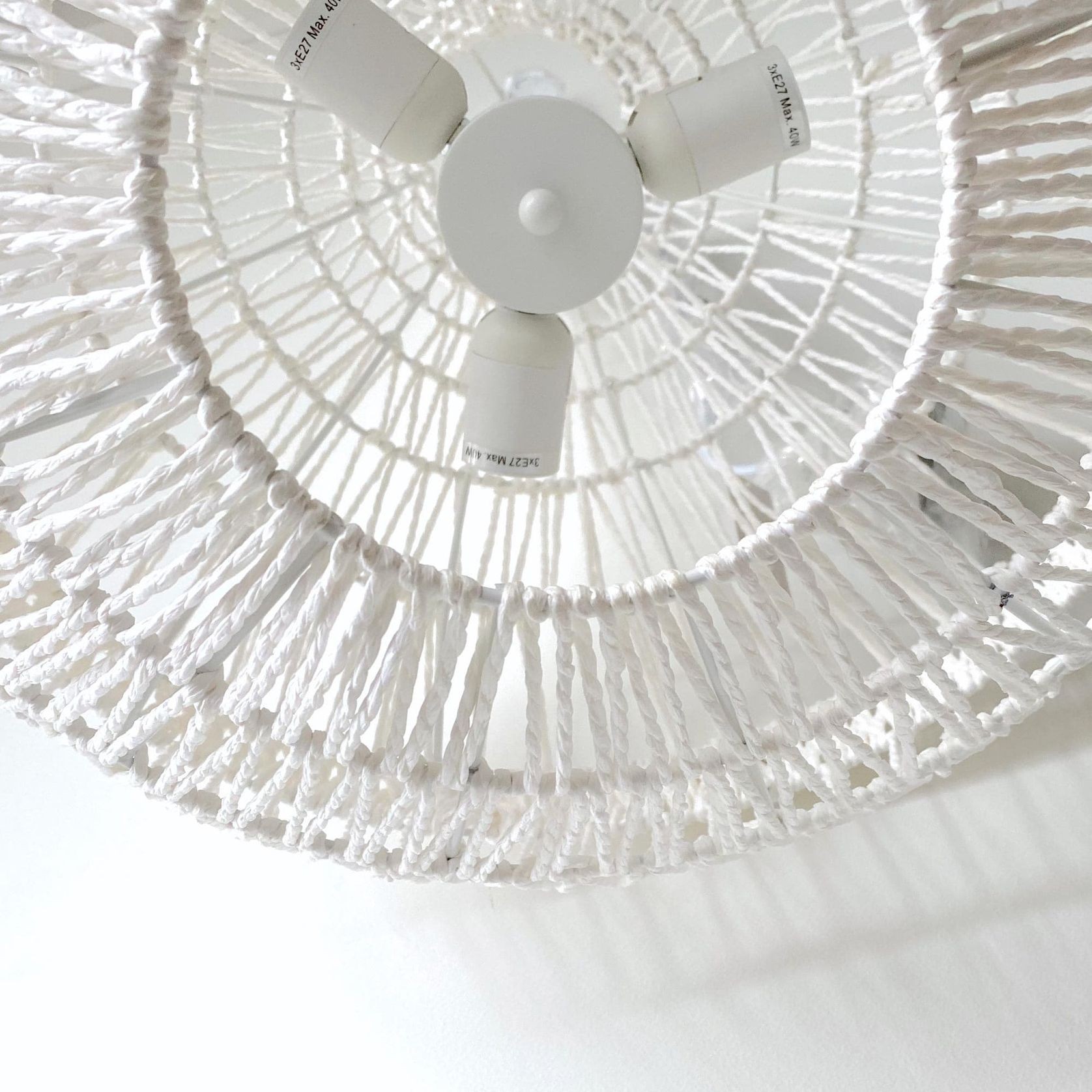 White Rope Empire Pendant Chandelier - Como gallery detail image