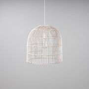 Whitewash Cane Rattan Pendant Light - Siena - 2 Sizes gallery detail image