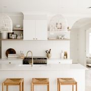Whitewash Cane Rattan Pendant Light - Siena - 2 Sizes gallery detail image