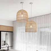 Natural Rattan Cane Wicker Pendant Light - Siena - 2 Sizes gallery detail image