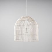 Whitewash Cane Rattan Pendant Light - Siena - 2 Sizes gallery detail image