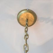 Detailed Box Frame Lantern Pendant Light - Gold Venetia gallery detail image