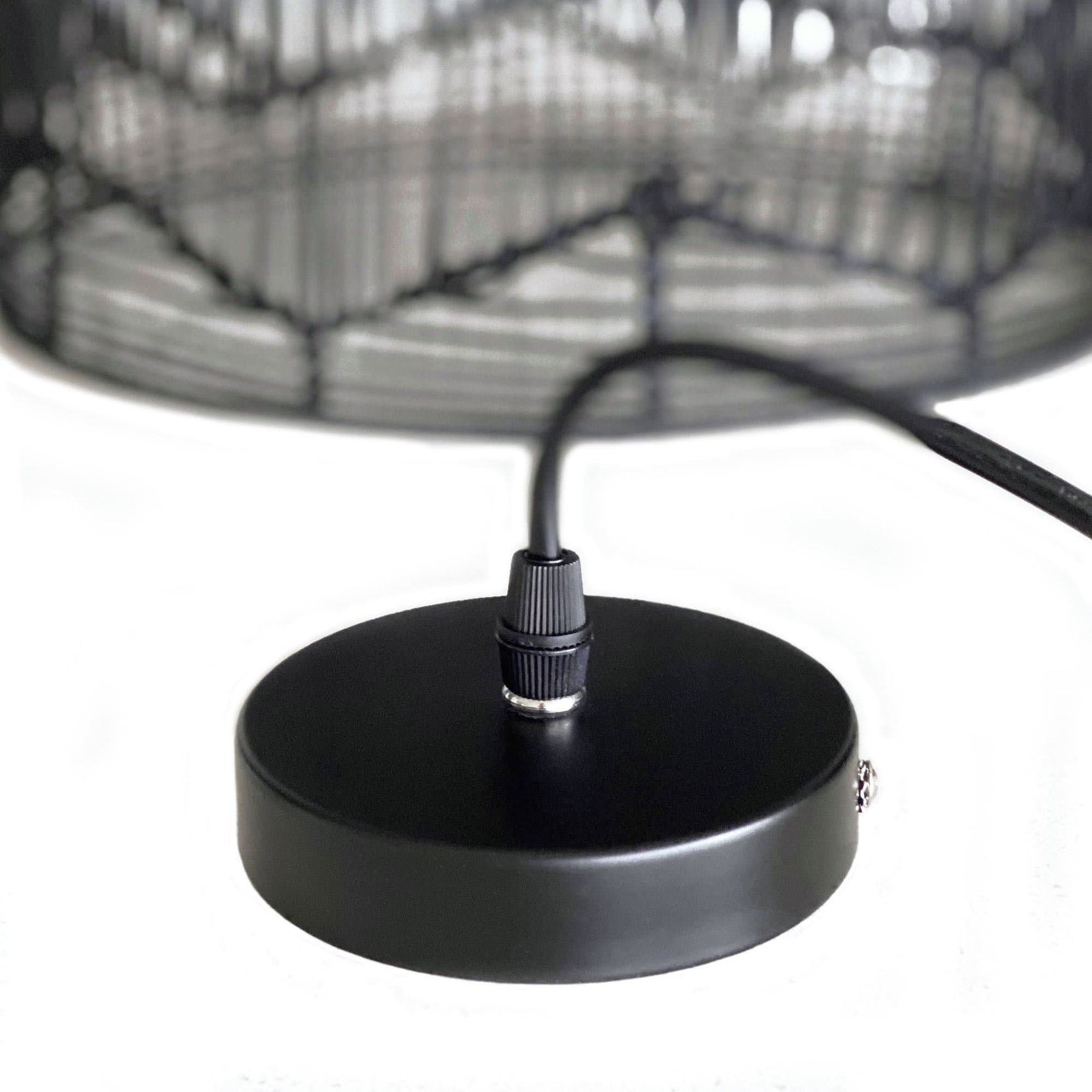 Black Rattan Lace Pendant Light - Amalfi - 2 Sizes gallery detail image