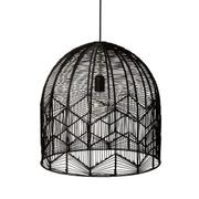 Black Rattan Lace Pendant Light - Amalfi - 2 Sizes gallery detail image