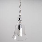 Gracie Glass Bell Shape Pendant Light - Polished Chrome gallery detail image