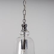 Gracie Glass Bell Shape Pendant Light - Polished Chrome gallery detail image