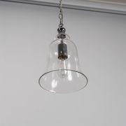 Gracie Glass Bell Shape Pendant Light - Polished Chrome gallery detail image