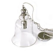 Gracie Glass Bell Shape Pendant Light - Polished Chrome gallery detail image