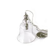Gracie Glass Bell Shape Pendant Light - Polished Chrome gallery detail image