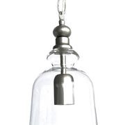 Gracie Glass Bell Shape Pendant Light - Matt Silver gallery detail image