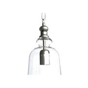 Gracie Glass Bell Shape Pendant Light - Matt Silver gallery detail image