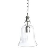 Gracie Glass Bell Shape Pendant Light - Matt Silver gallery detail image