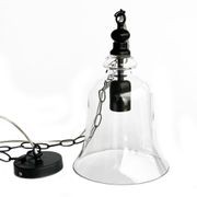 Gracie Glass Bell Shape Pendant Light - Black gallery detail image