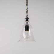 Gracie Glass Bell Shape Pendant Light - Black gallery detail image