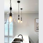 Gracie Glass Bell Shape Pendant Light - Black gallery detail image