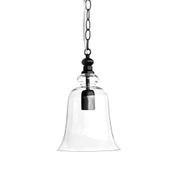 Gracie Glass Bell Shape Pendant Light - Black gallery detail image