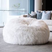 Lush Fur Bean Bag - White gallery detail image