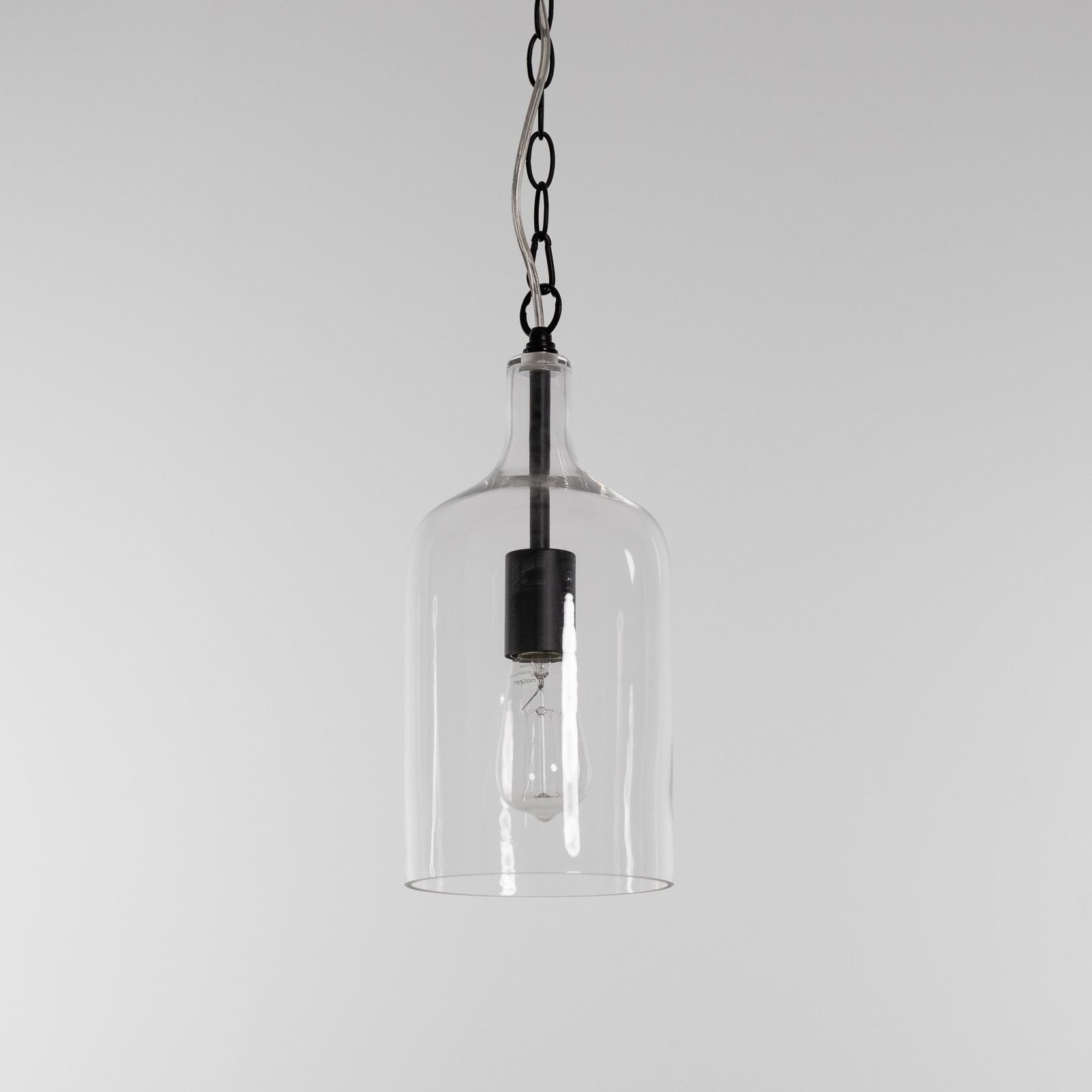 Kendal Glass Pendant Light - Black gallery detail image