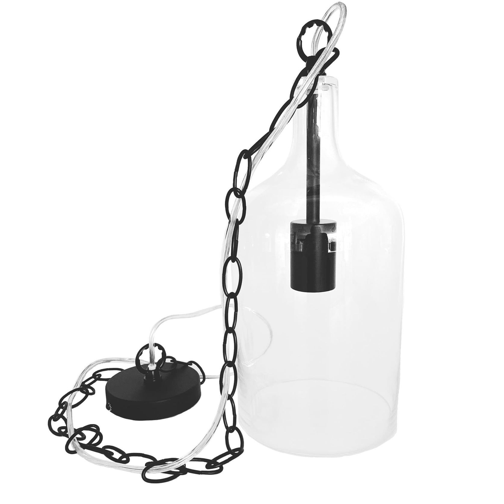 Kendal Glass Pendant Light - Black gallery detail image