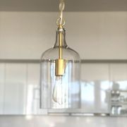 Kendal Glass Pendant Light - Gold gallery detail image