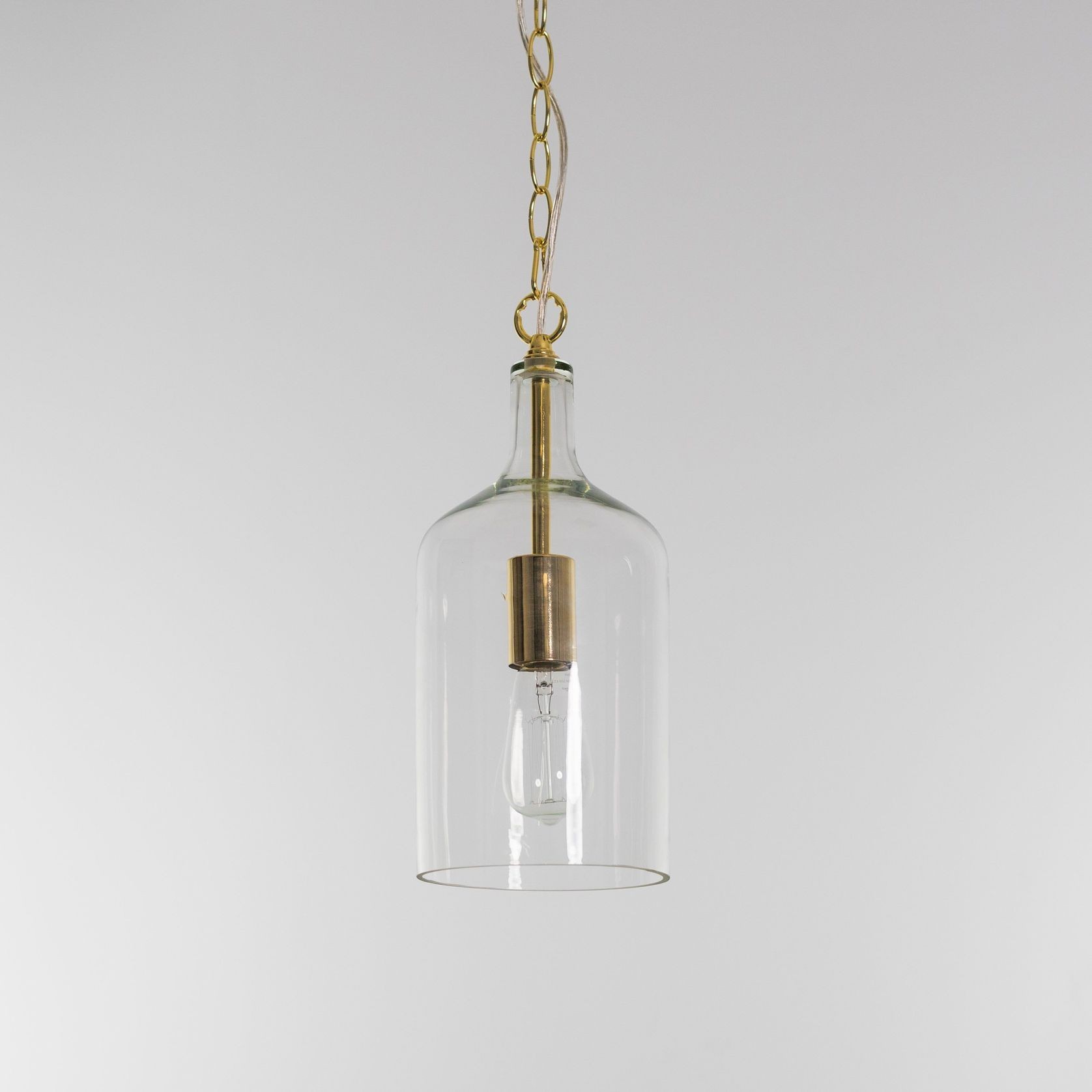 Kendal Glass Pendant Light - Gold gallery detail image