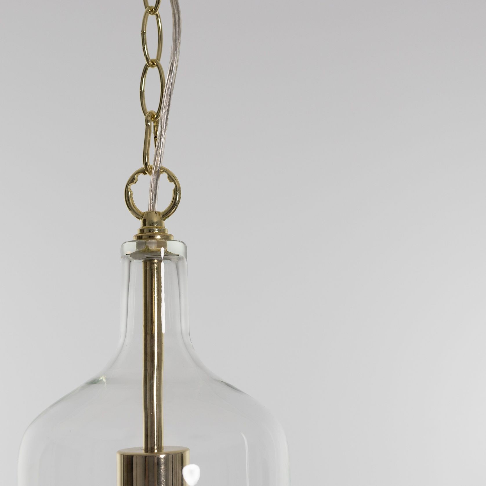 Kendal Glass Pendant Light - Gold gallery detail image