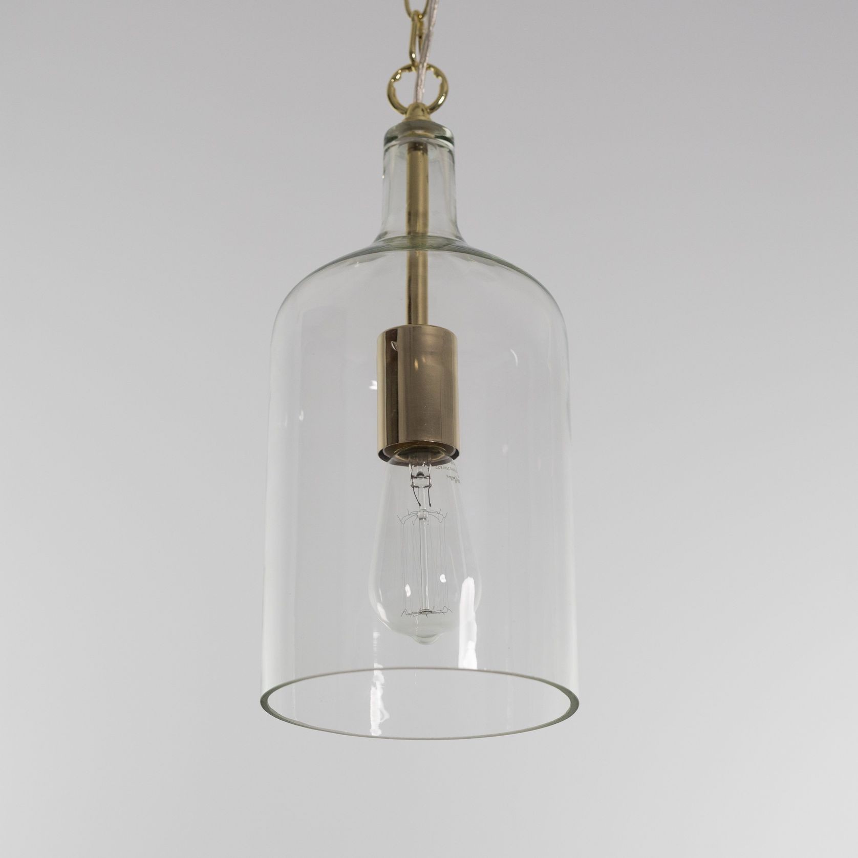 Kendal Glass Pendant Light - Gold gallery detail image