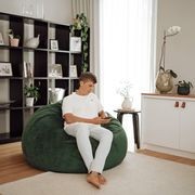 Pierre Fur Bean Bag - Emerald Green gallery detail image