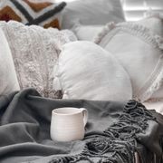Luxury Bamboo Throw Blanket - Charcoal gallery detail image