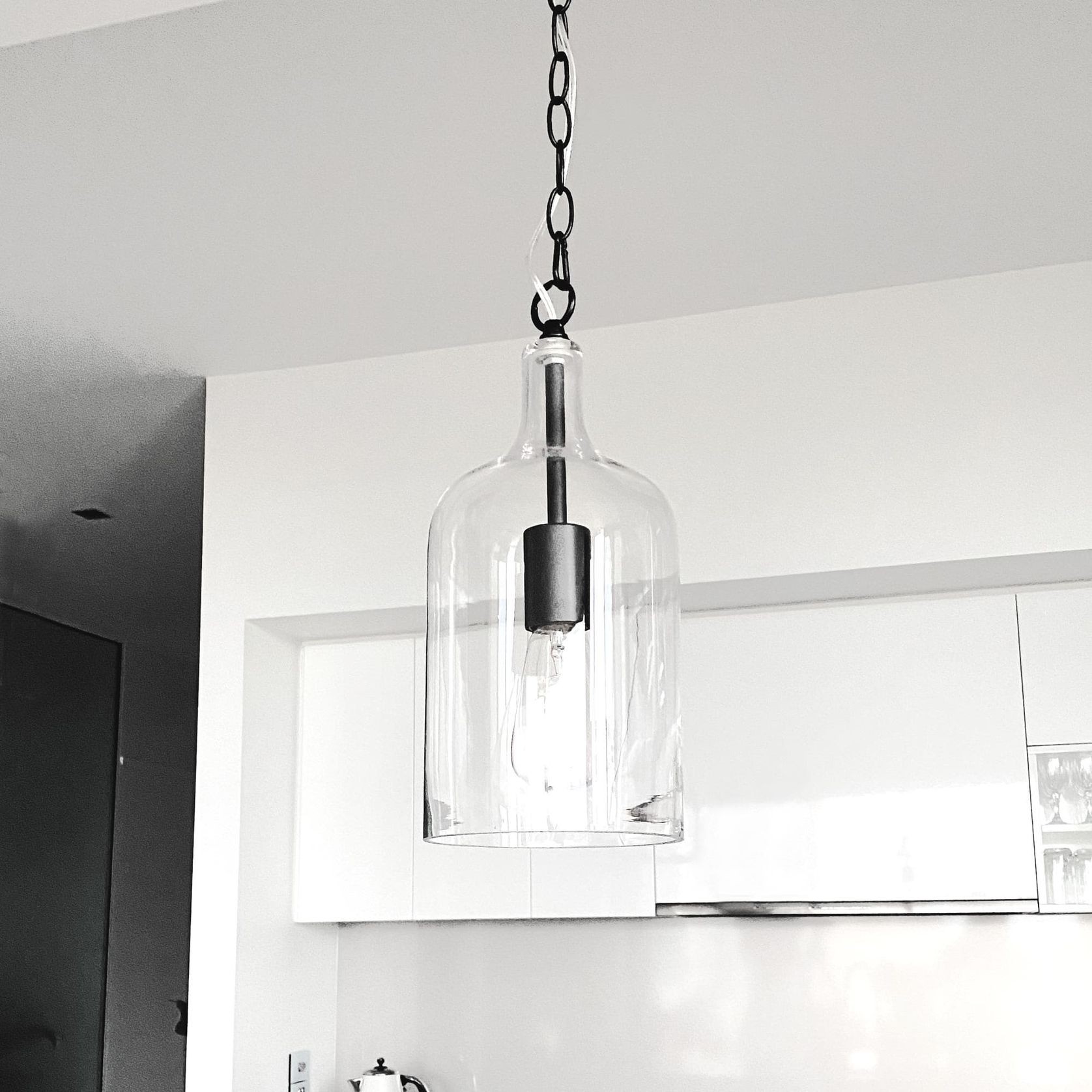 Kendal Glass Pendant Light - Black gallery detail image