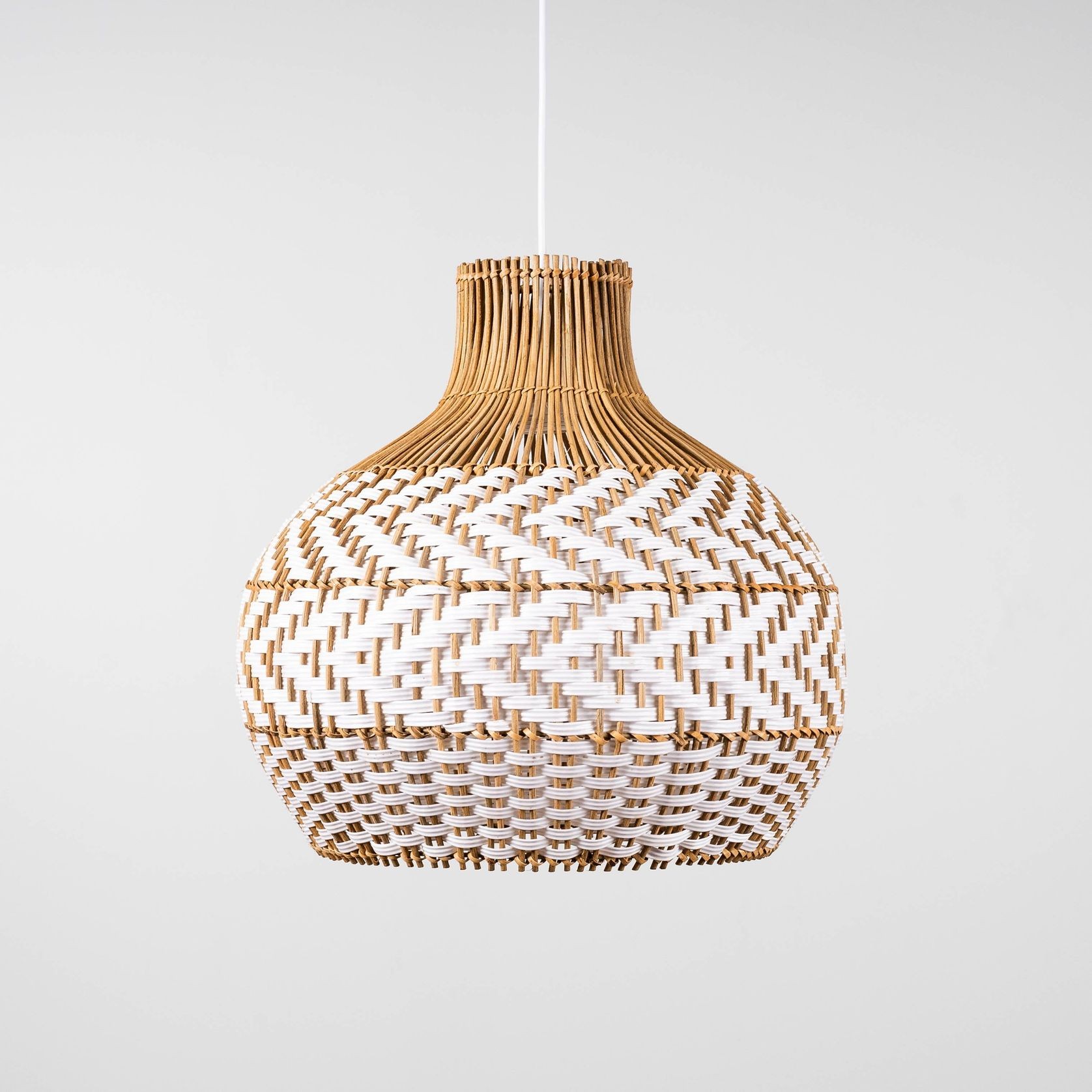 Bondi White Rattan Pendant Light gallery detail image