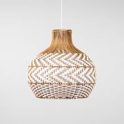 Bondi White Rattan Pendant Light gallery detail image