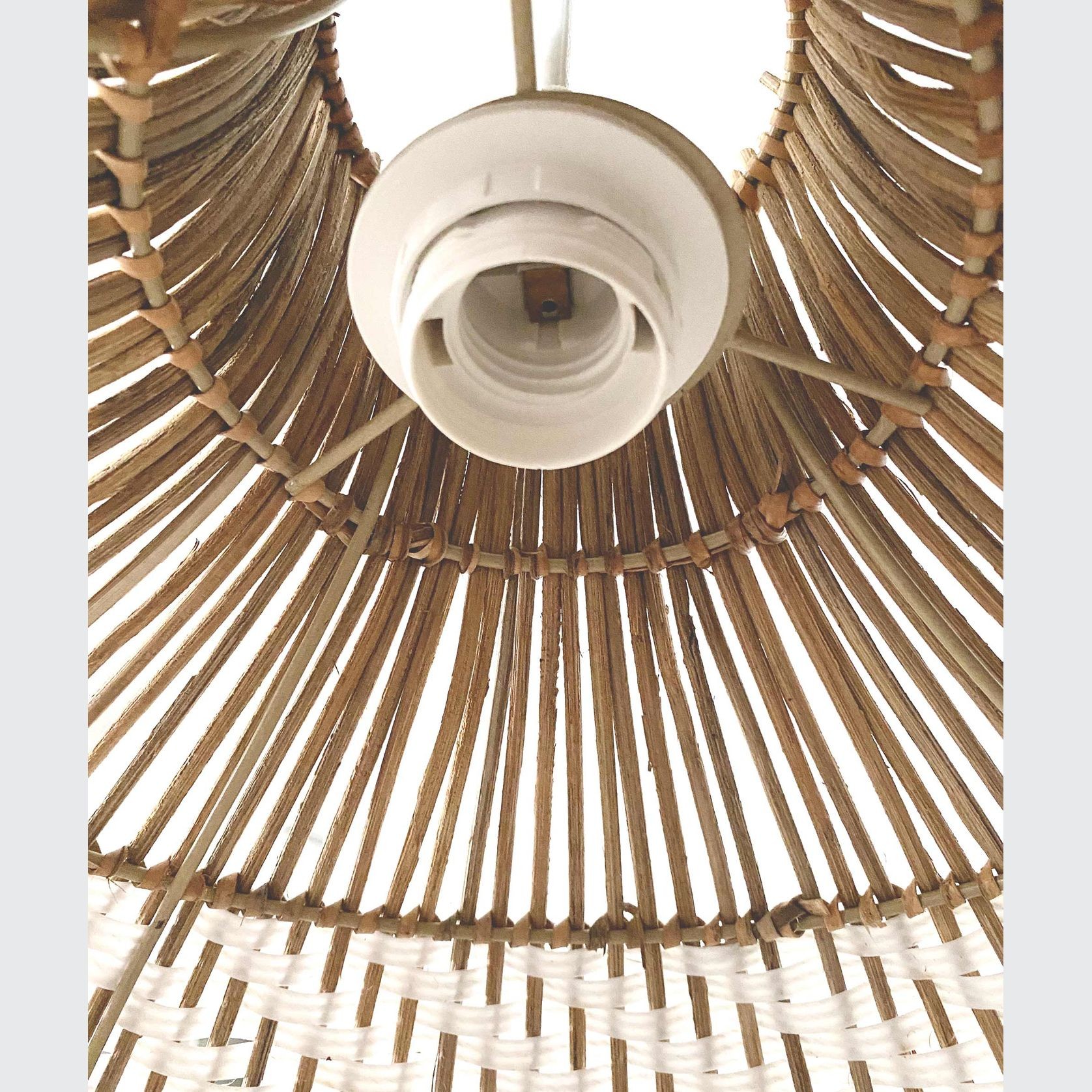 Bondi White Rattan Pendant Light gallery detail image