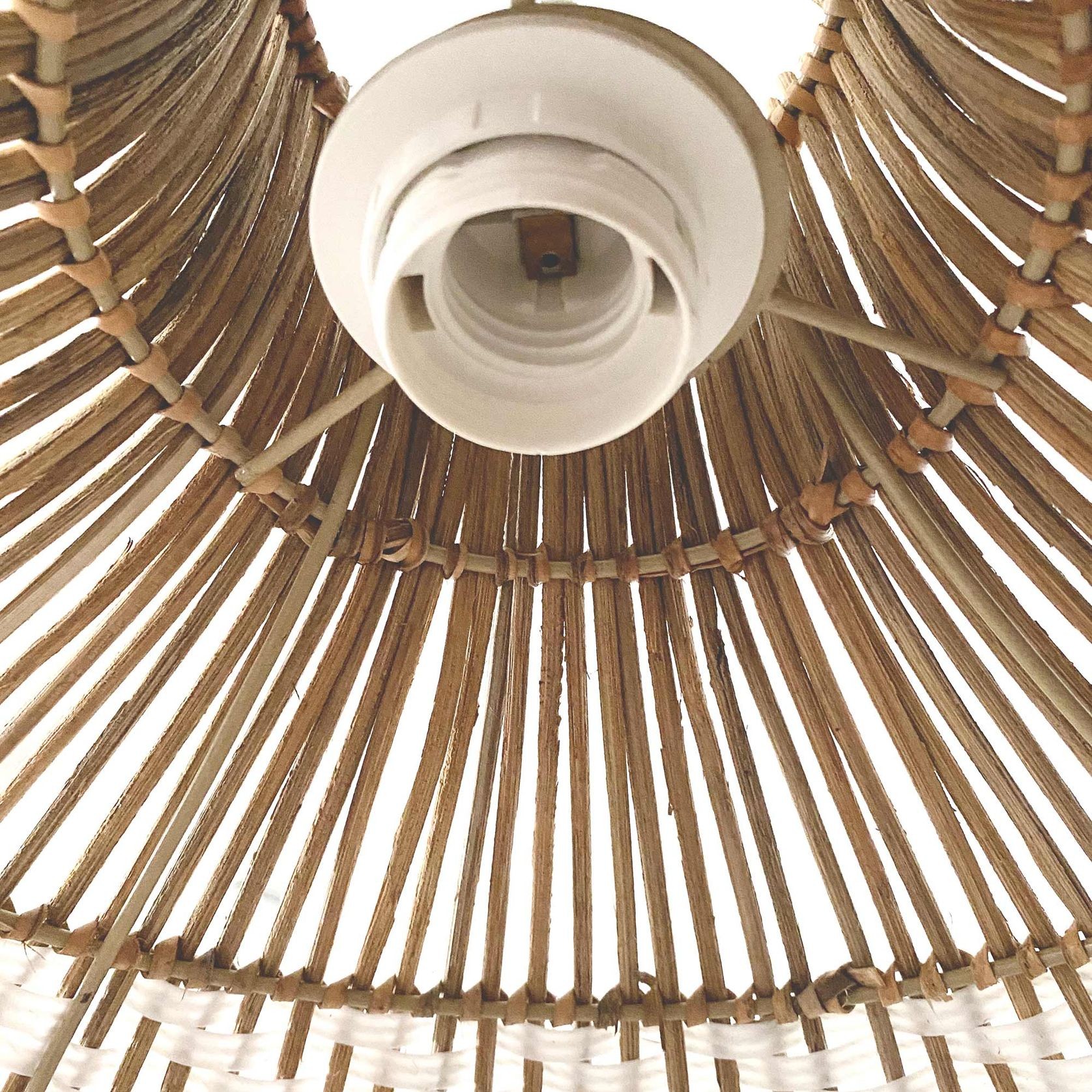 Bondi White Rattan Pendant Light gallery detail image