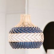 Bondi Blue Rattan Pendant Light gallery detail image