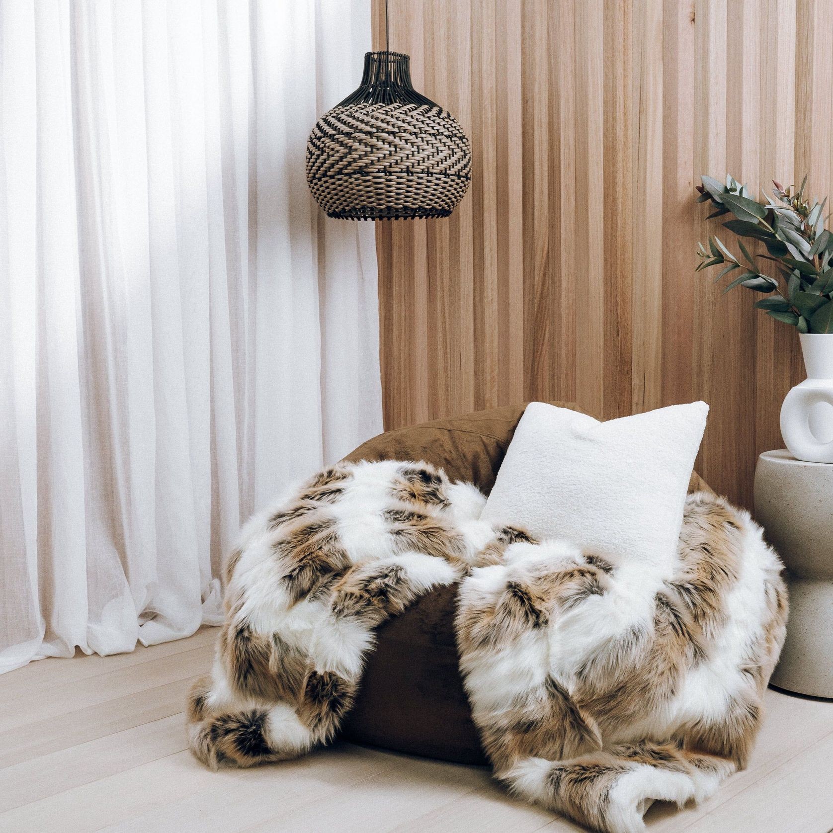 Bondi Black Rattan Pendant Light gallery detail image