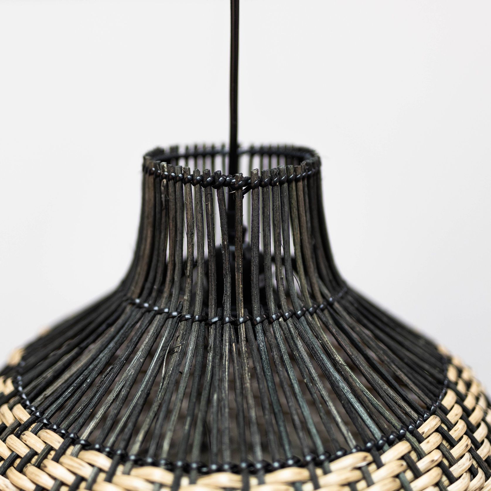 Bondi Black Rattan Pendant Light gallery detail image