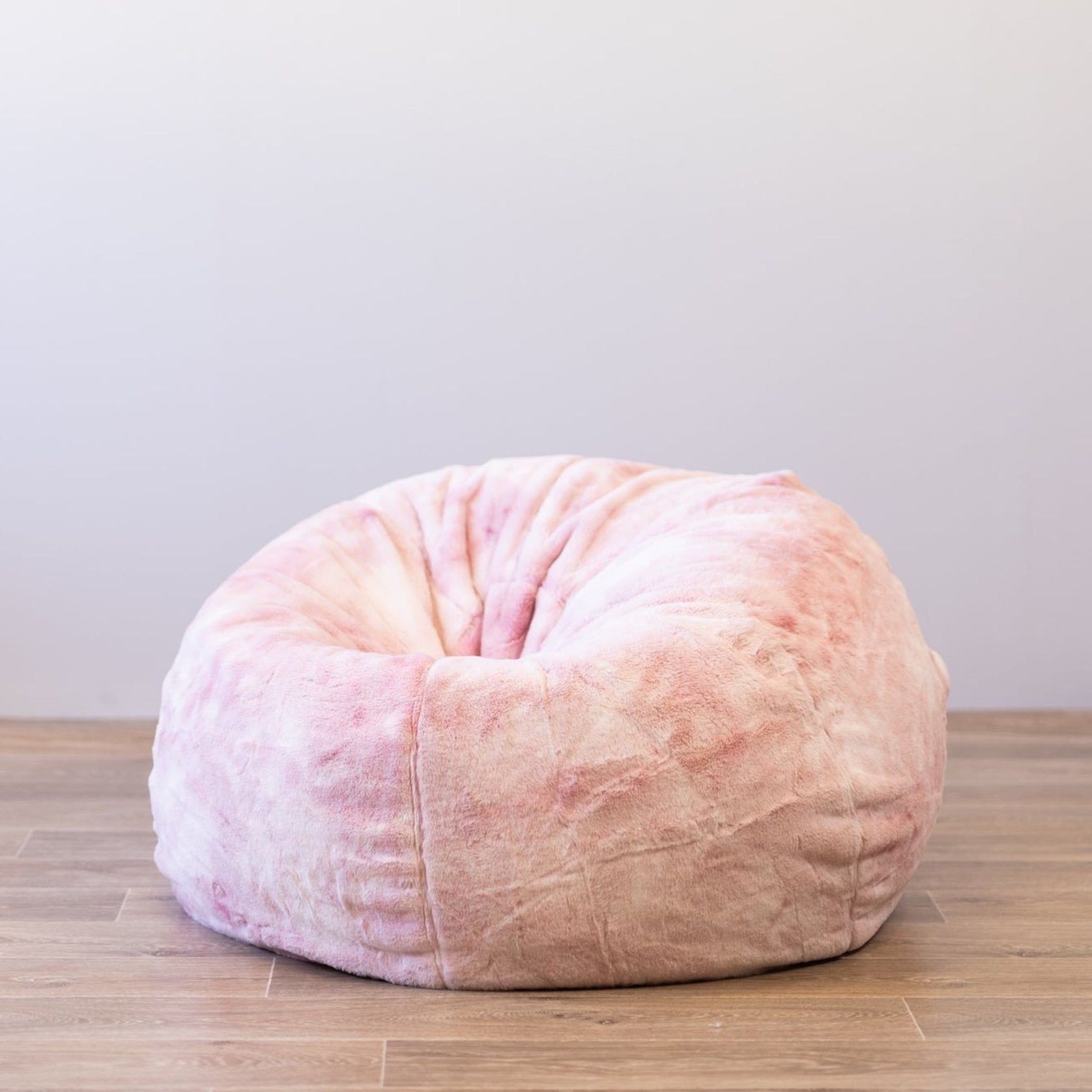 Plush Fur Bean Bag - Marble Pink Cloud gallery detail image