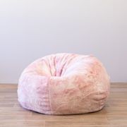 Plush Fur Bean Bag - Marble Pink Cloud gallery detail image