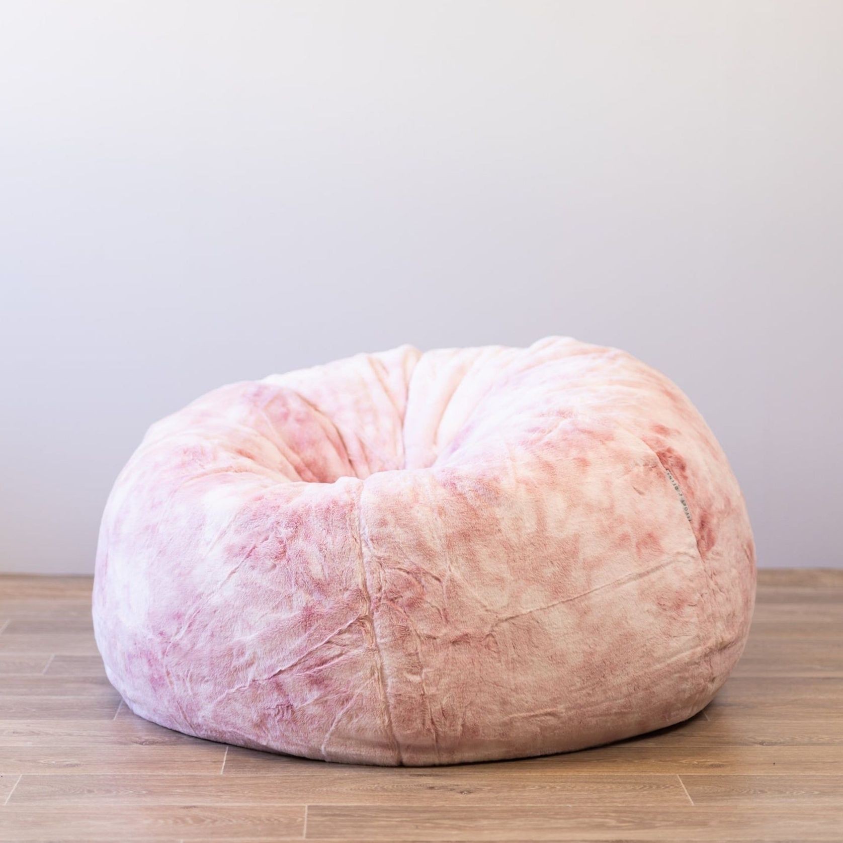 Plush Fur Bean Bag - Marble Pink Cloud gallery detail image