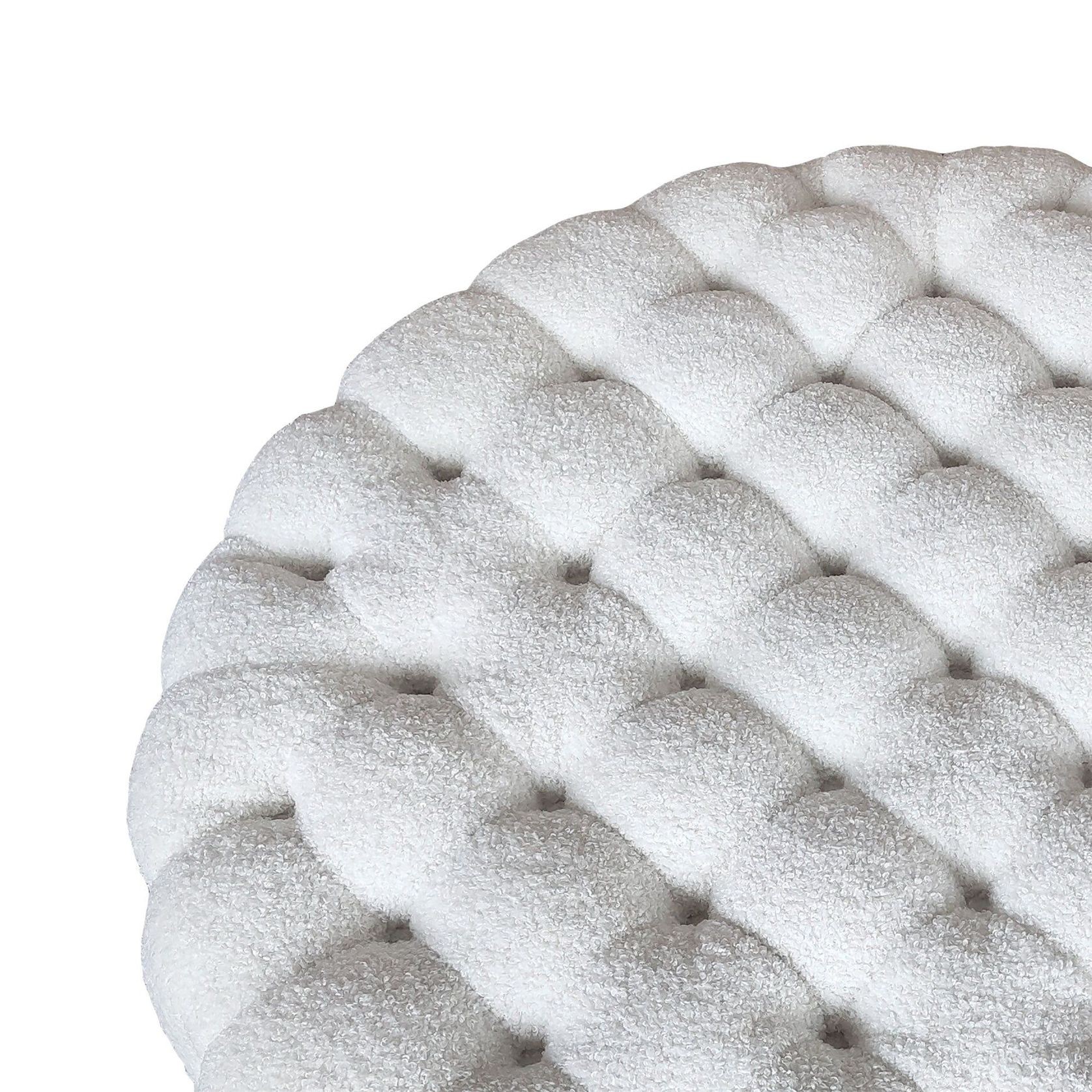 Goya Boucle Tufted Ottoman - 90cm gallery detail image