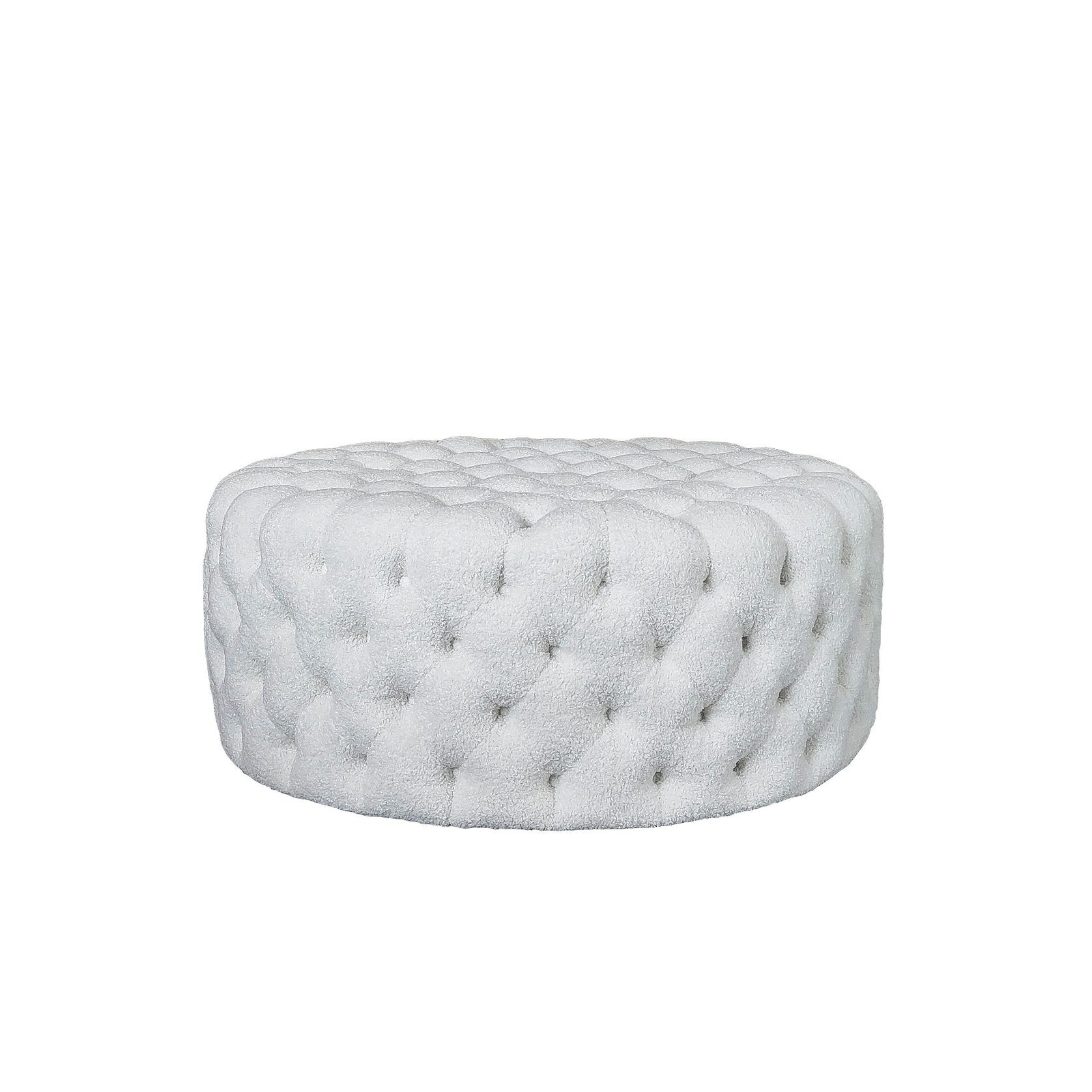 Goya Boucle Tufted Ottoman - 90cm gallery detail image