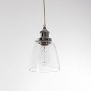 Lucy Glass Pendant Light - Chrome gallery detail image