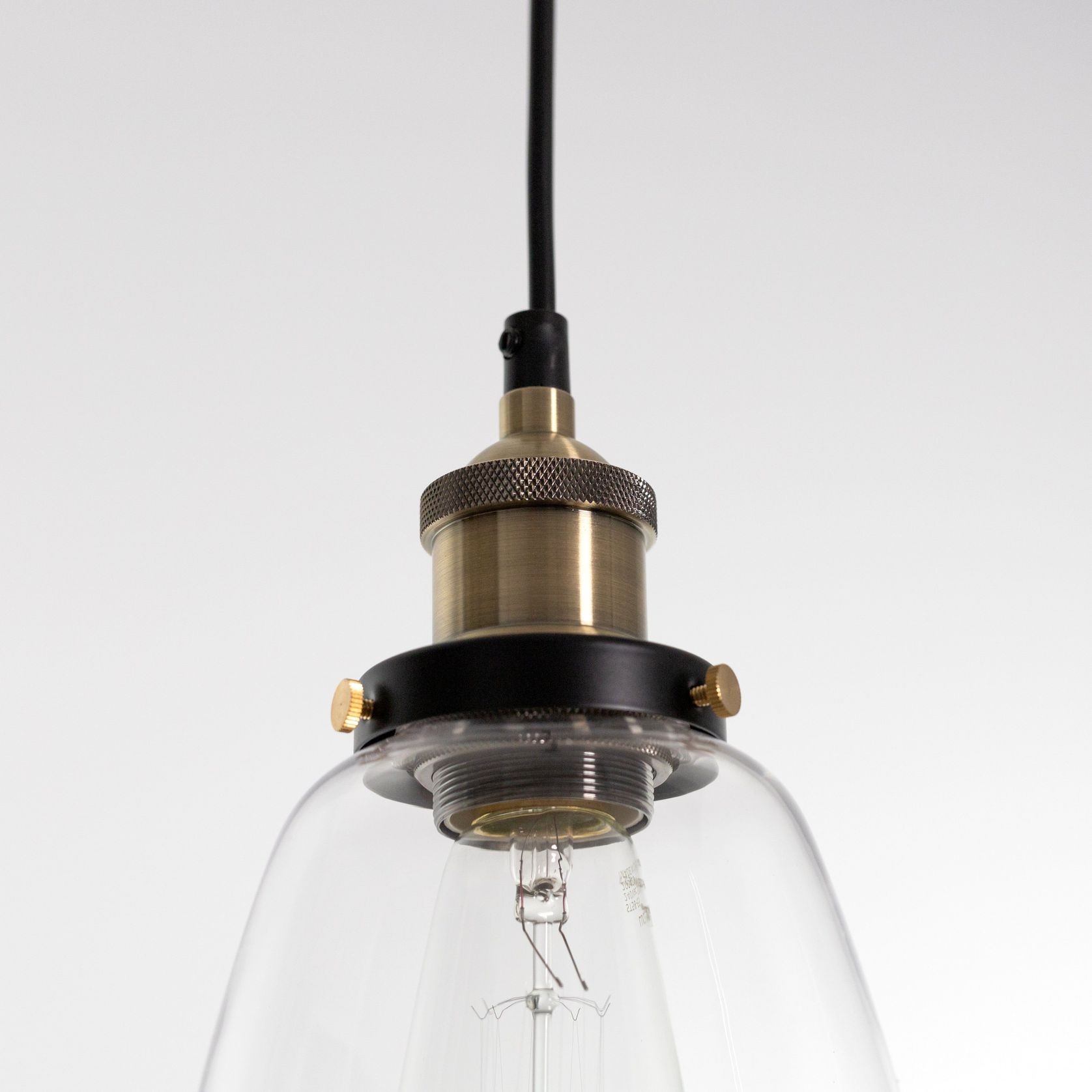 Lucy Glass Pendant Light - Brass gallery detail image