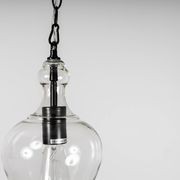 Valentine Glass Pendant Light - Matt Black gallery detail image